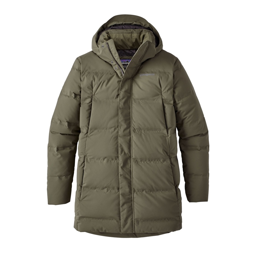 Patagonia Men's Green Hooded Puffer Coat (Jackson Glacier)